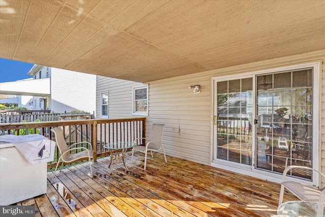 view of wooden terrace