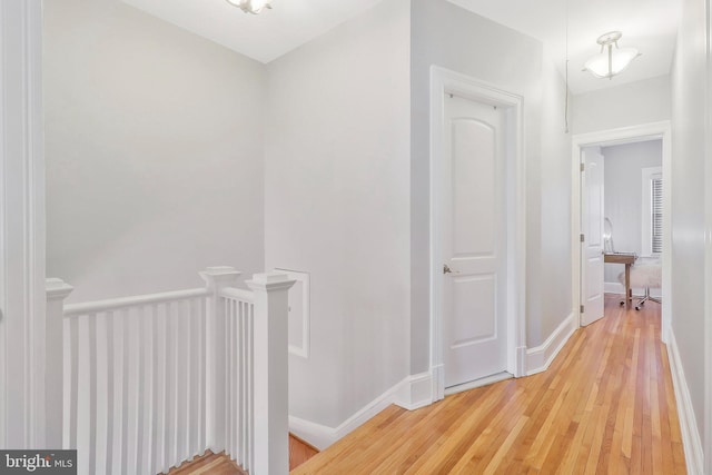 hall featuring hardwood / wood-style flooring