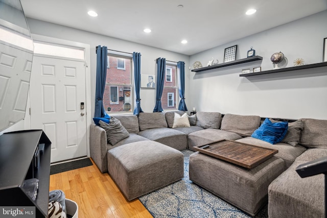 living room featuring hardwood / wood-style floors