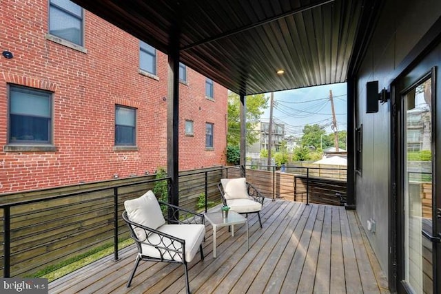 view of wooden terrace