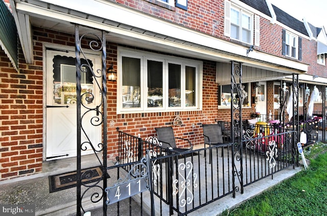 view of patio with a porch