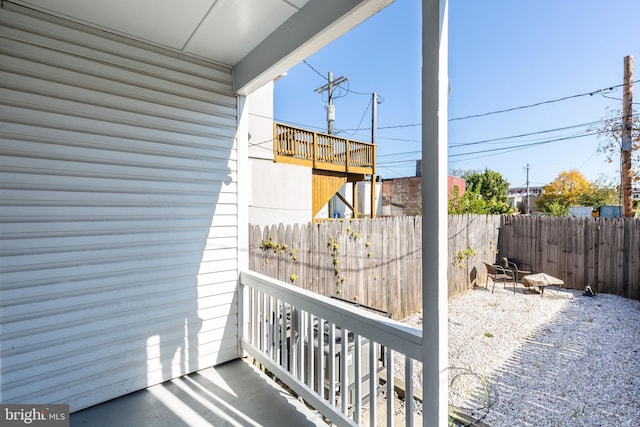 balcony featuring a patio