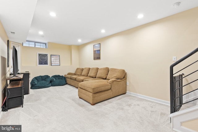 view of carpeted living room