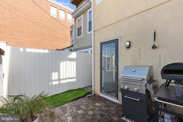 view of patio / terrace featuring area for grilling