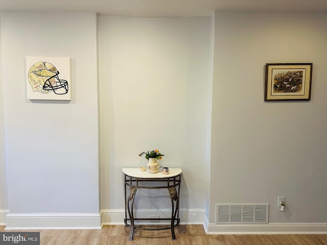 interior details featuring hardwood / wood-style flooring