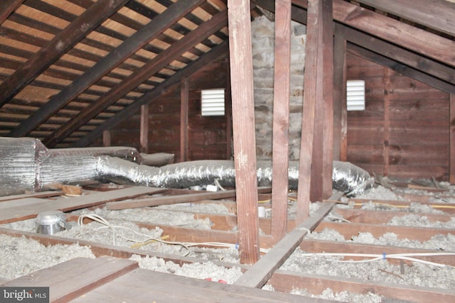 view of attic