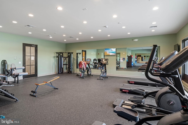 view of workout area