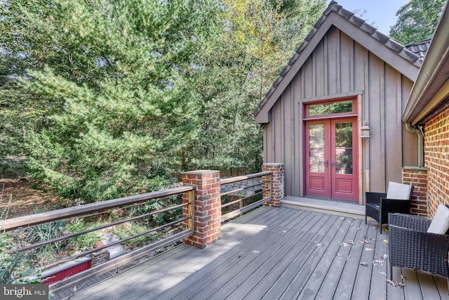 995 Black Gap Rd, Fayetteville, PA 17222 - wooden deck featuring french doors