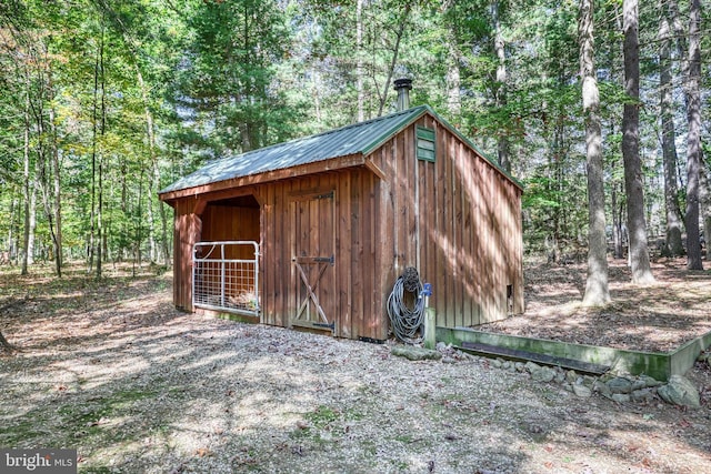 995 Black Gap Rd, Fayetteville, PA 17222 - view of outbuilding featuring an outbuilding and a view of trees