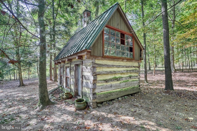 995 Black Gap Rd, Fayetteville, PA 17222 - view of outbuilding with a forest view