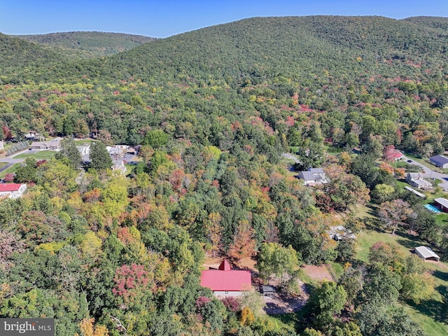 bird's eye view featuring a mountain view