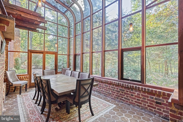 sunroom with a healthy amount of sunlight