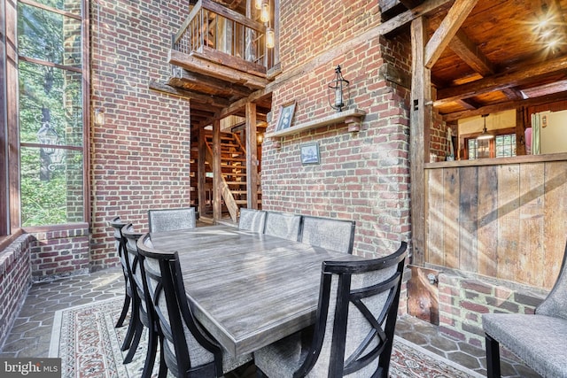 view of patio / terrace with a balcony