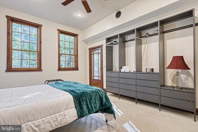 995 Black Gap Rd, Fayetteville, PA 17222 - carpeted bedroom with recessed lighting and a ceiling fan