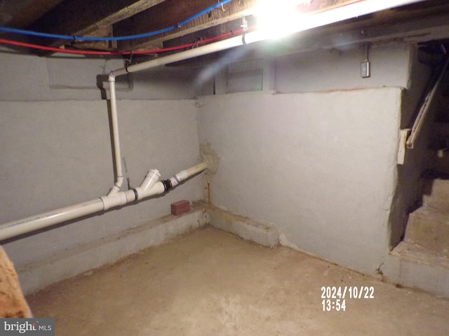 view of basement