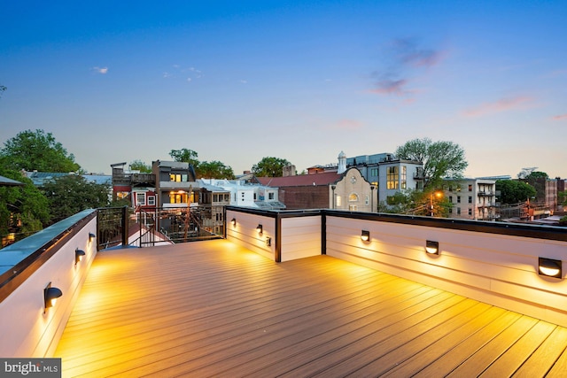 view of deck at dusk