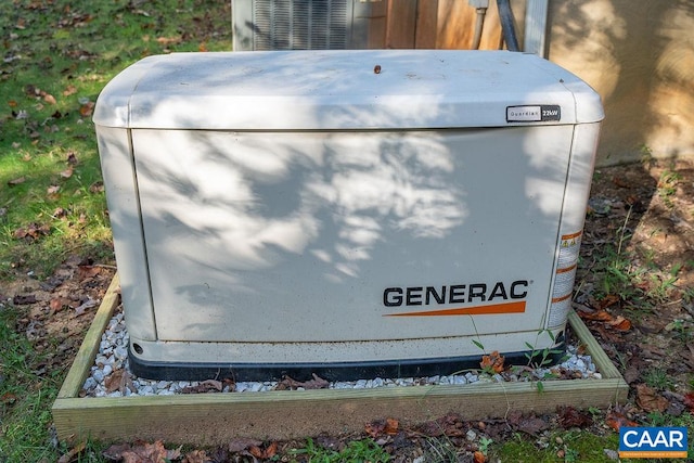 view of storm shelter with central air condition unit