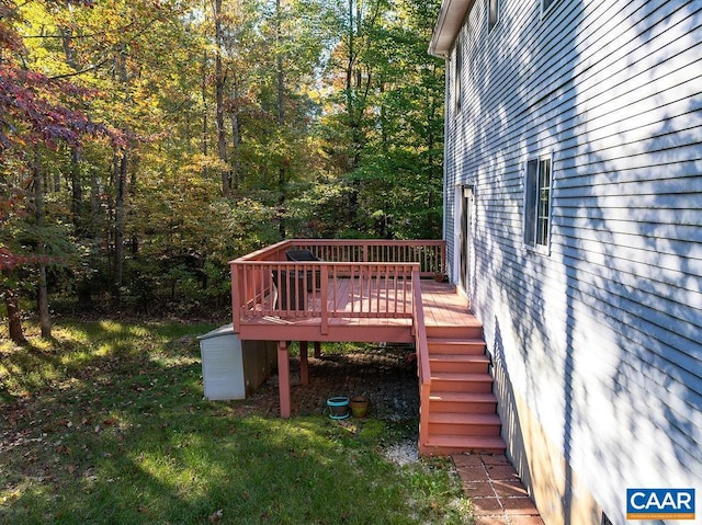 view of wooden deck