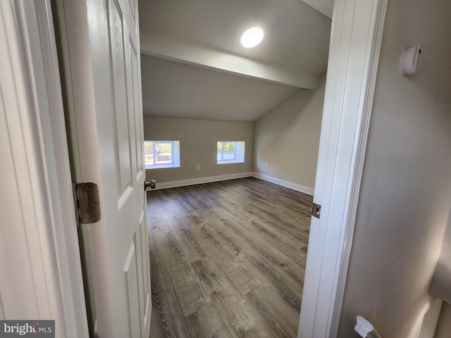 additional living space featuring hardwood / wood-style flooring