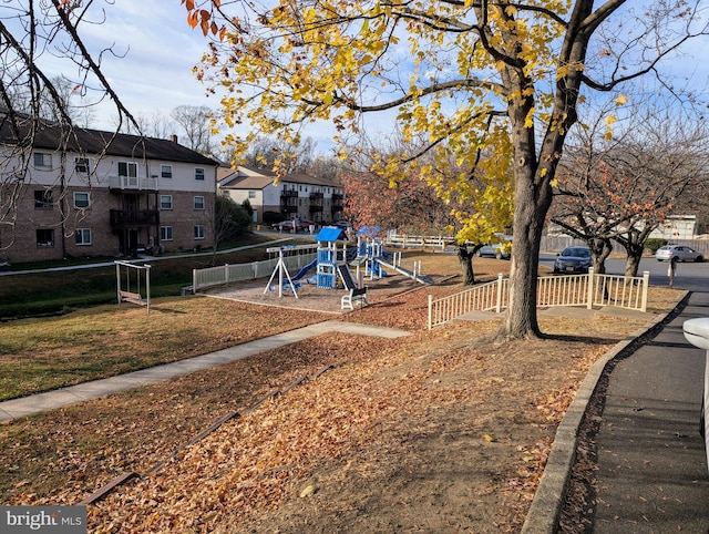 surrounding community with a playground