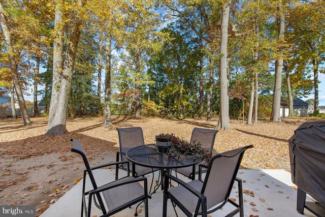 view of patio featuring grilling area