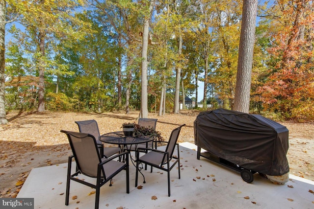 view of patio with grilling area