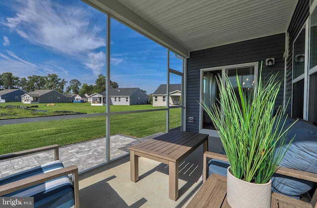 view of sunroom