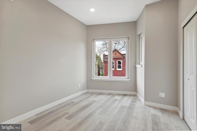 interior space featuring light hardwood / wood-style floors