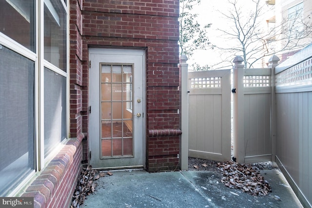 view of doorway to property