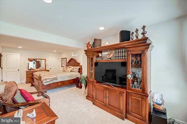 view of carpeted bedroom