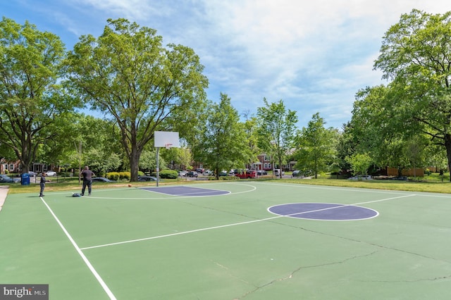 view of basketball court