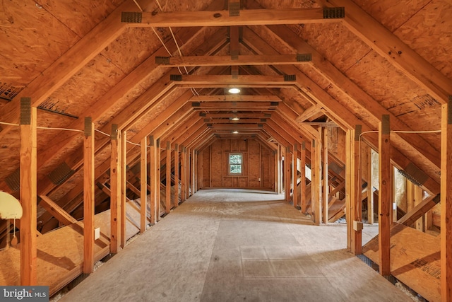 view of attic