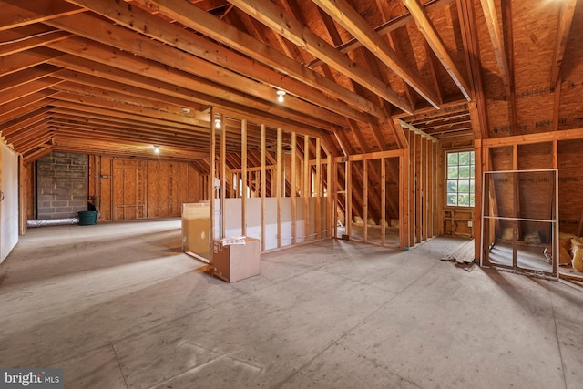 view of attic