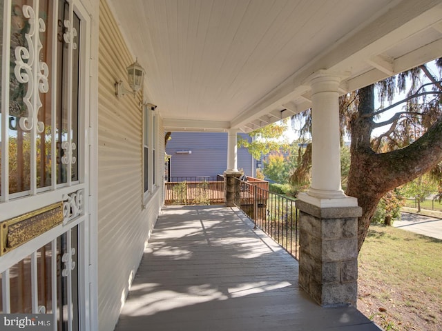 view of patio / terrace with a porch