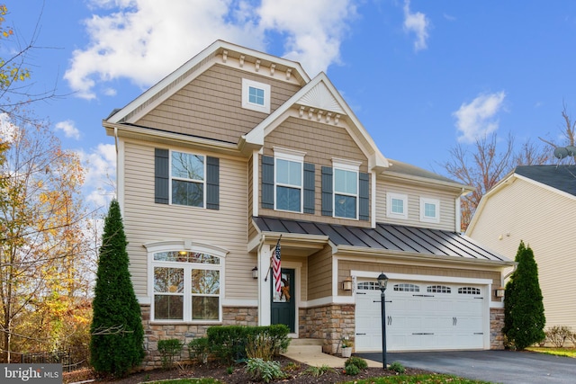 view of front of house featuring a garage