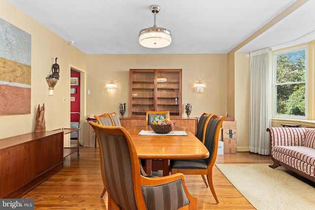 dining room featuring wood-type flooring