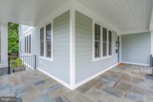 view of patio with a porch