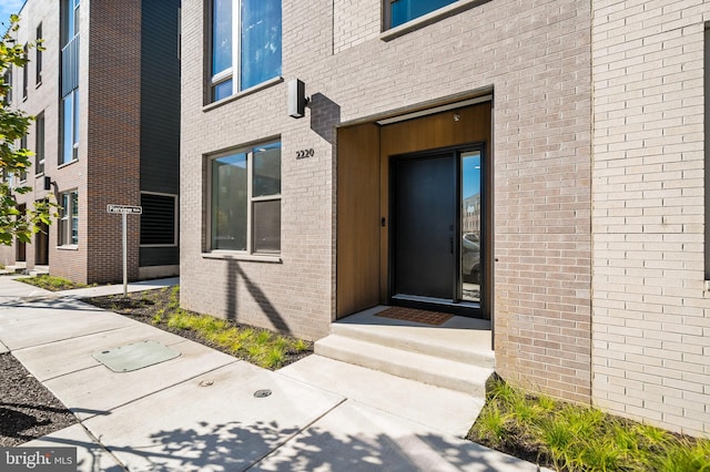 view of doorway to property