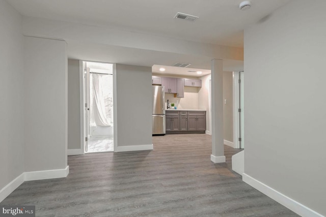 interior space featuring light hardwood / wood-style flooring