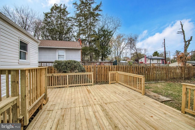 view of wooden deck