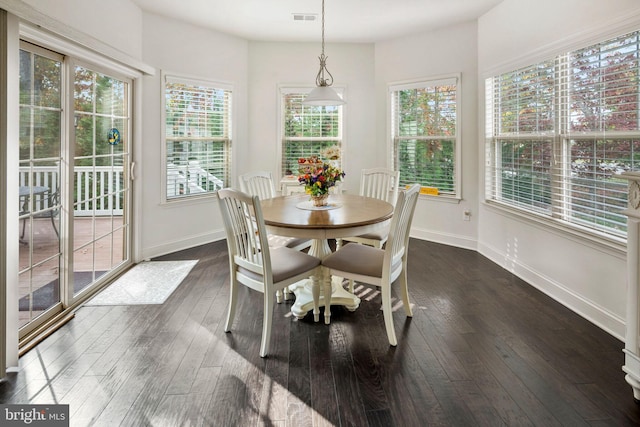 dining room featuring dark hardwood / wood-style floors