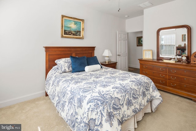 view of carpeted bedroom