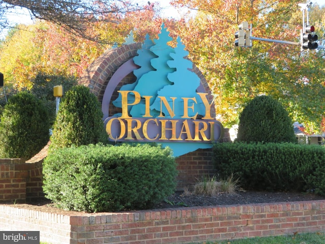 view of community sign