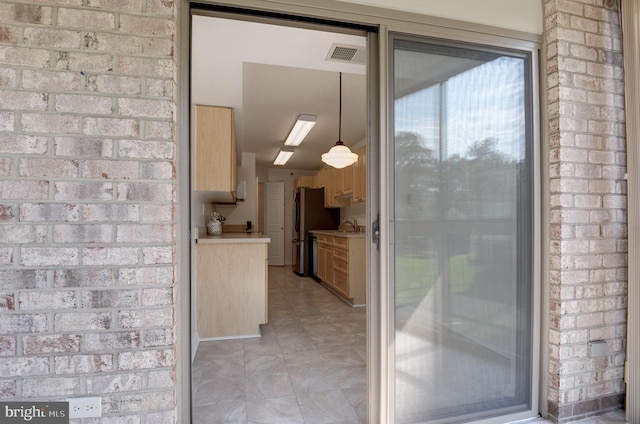 property entrance with sink