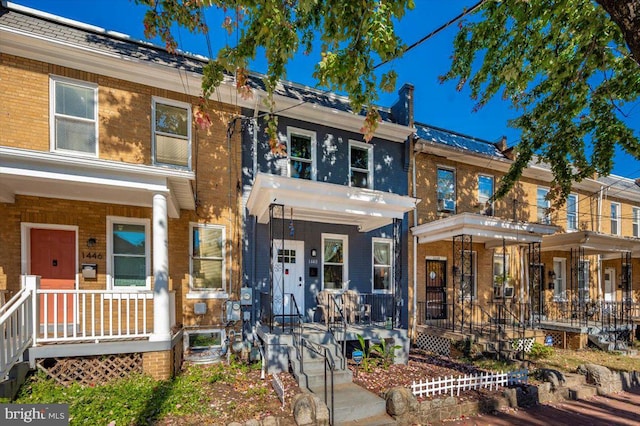 multi unit property with covered porch