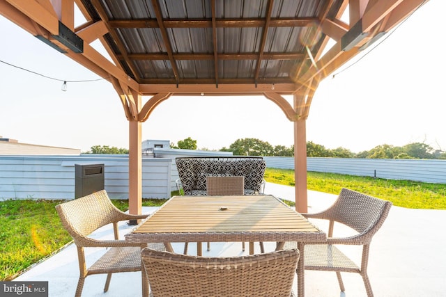 view of patio with outdoor dining space