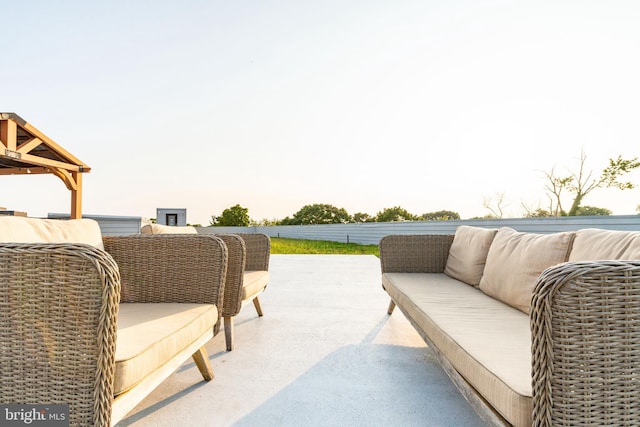 view of patio / terrace featuring outdoor lounge area
