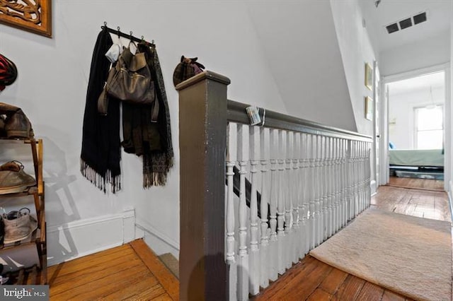 257-9 S 46th St, Philadelphia, PA 19139 - hall with visible vents and hardwood / wood-style flooring