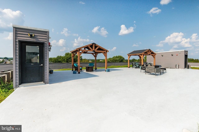 view of property's community with a gazebo