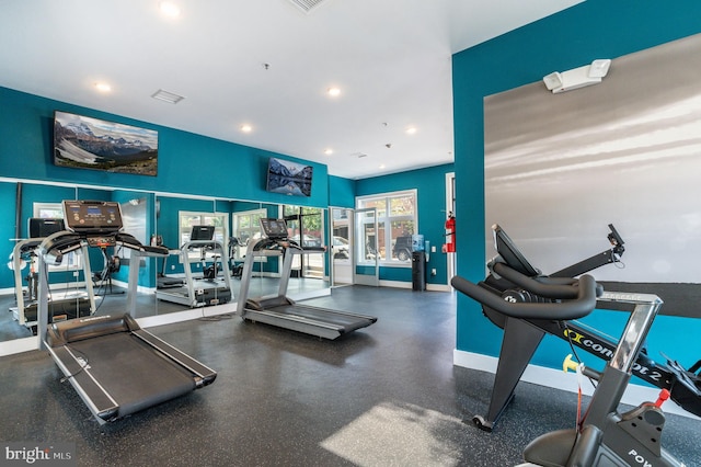 view of exercise room